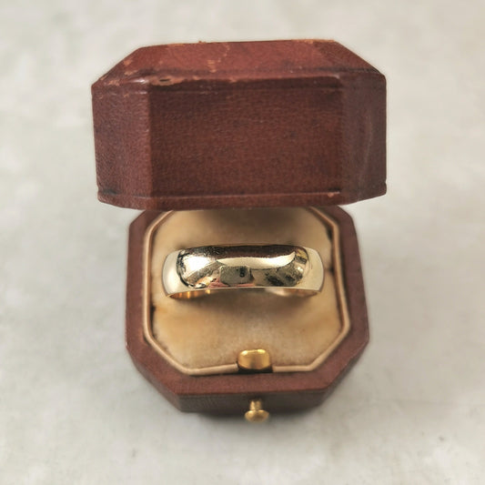 Estate 10k Yellow Gold Wide Wedding Band
