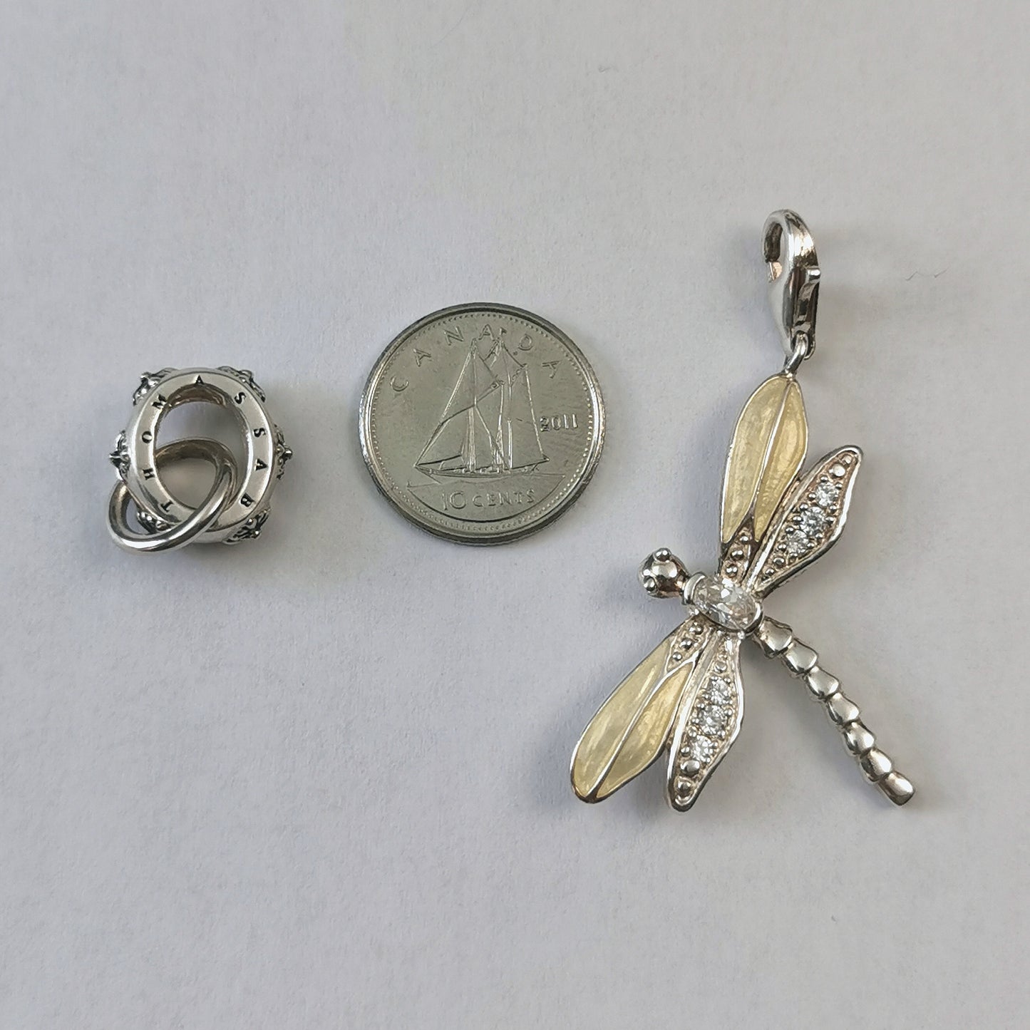 Thomas Sabo Sterling Silver Dragonfly Charm With Large Bail