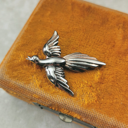 Vintage Sterling Silver Coro Bird Brooch