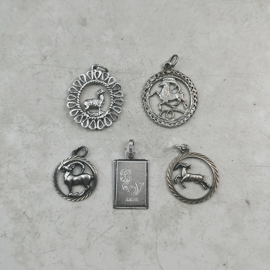 Vintage Sterling Silver Aries Zodiac Charms