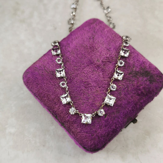 Art Deco Rivière Crystal Choker Necklace