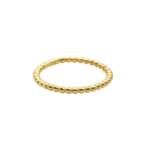 New Sterling Silver Thin Bubble Ring - Silver & Gold