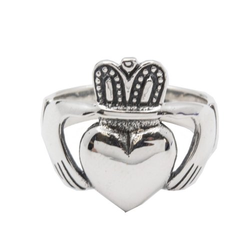 New Sterling Silver Large Claddagh Ring