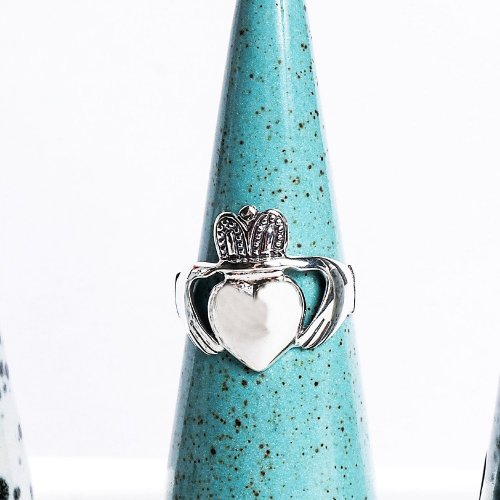 New Sterling Silver Large Claddagh Ring
