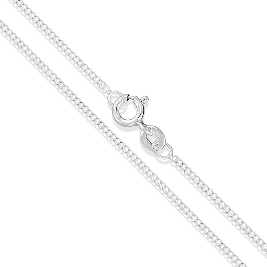 New Sterling Silver 1.2mm Curb Link Chain Necklace - Silver & Gold