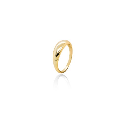 New Sterling Silver Dome Ring - Silver & Gold