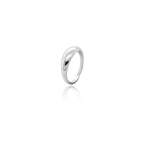 New Sterling Silver Dome Ring - Silver & Gold