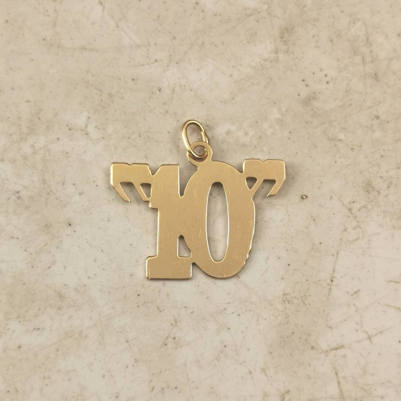 Vintage 14k Yellow Gold "10" Charm - You're A Ten!